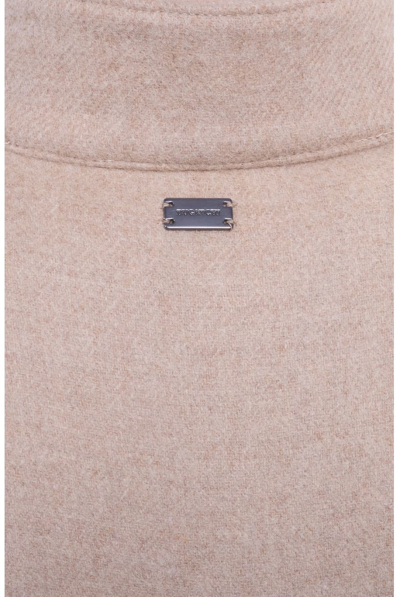 Wool Blend Mock Neck Zip Jacket, Alternate, color, CAMEL