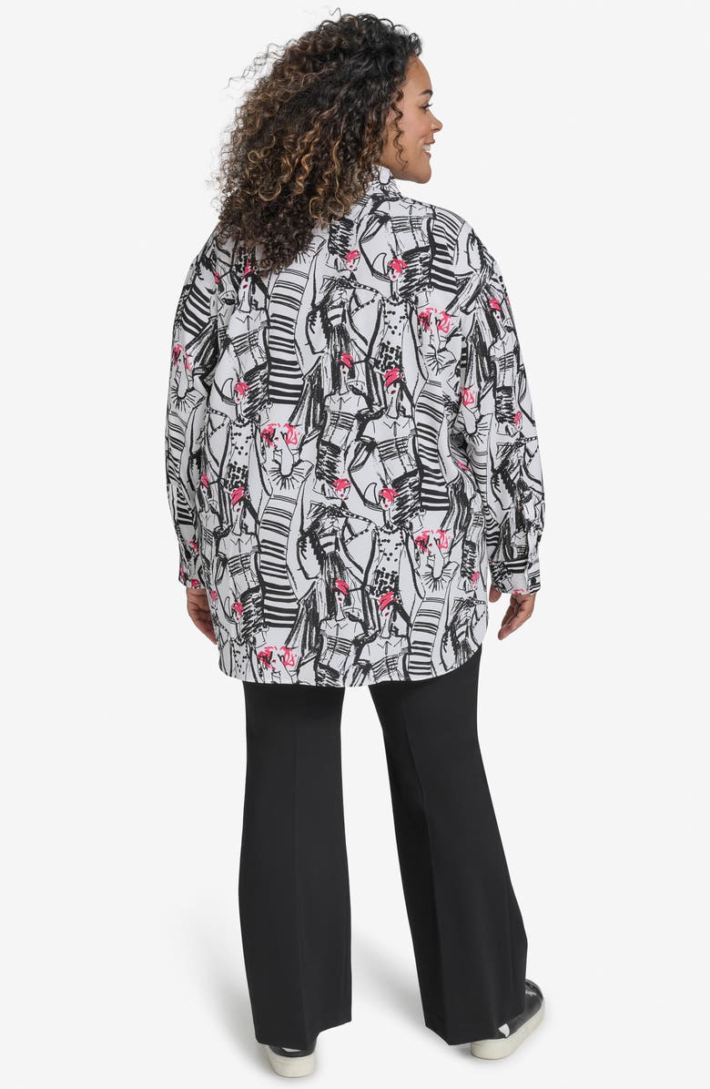 KARL LAGERFELD PARIS Nylon Blend Compression Pants, Alternate, color, Black