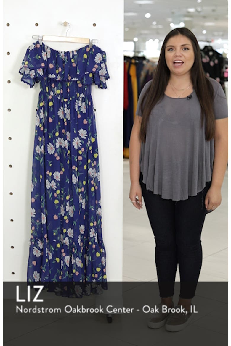 Blair Floral Off the Shoulder Maxi Dress video
