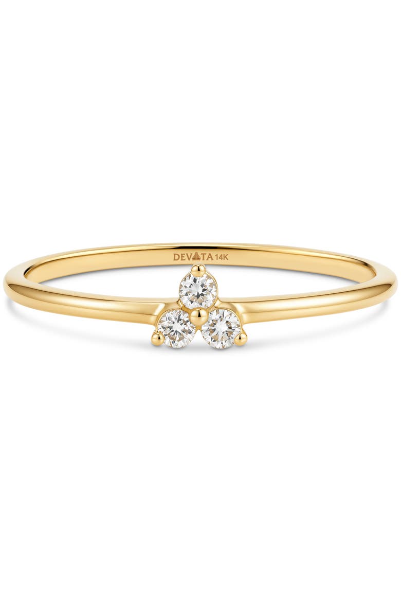 Cluster Lab Grown Diamond Ring in 14K Gold, Main, color, Yellow Gold