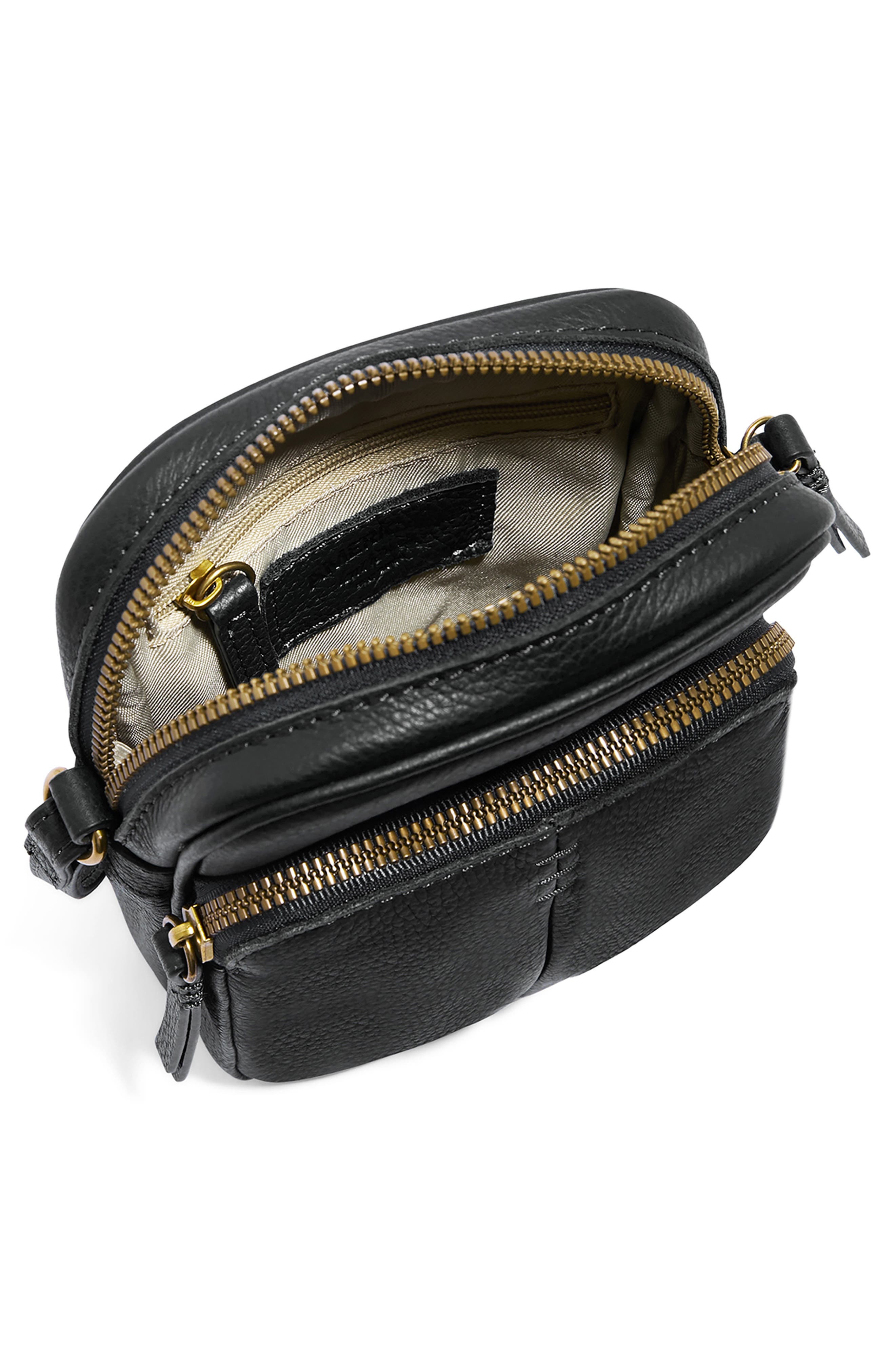 AMERICAN LEATHER CO. Cleveland Mini Crossbody Bag, Alternate, color, Black