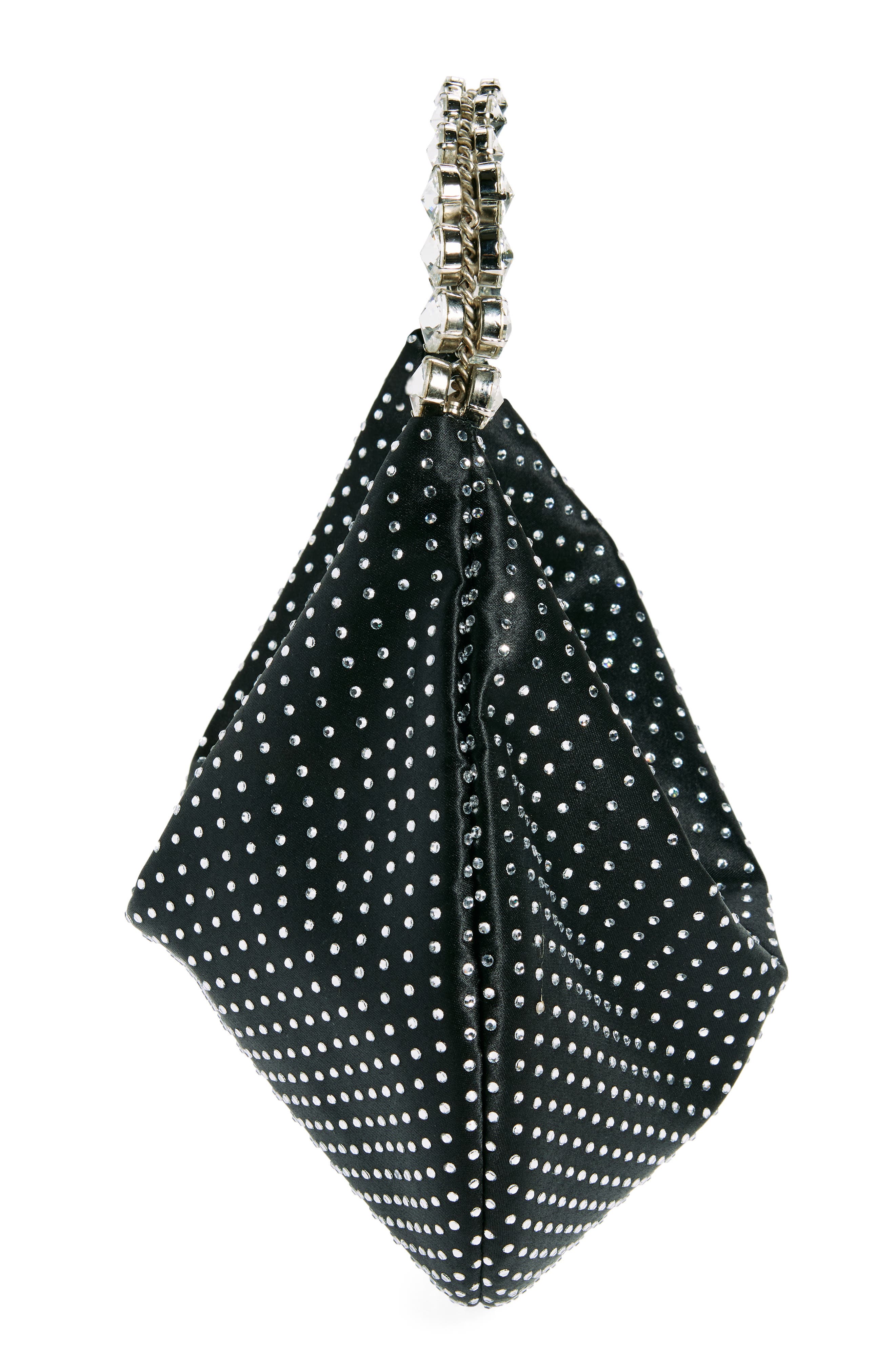 L’alingi Mini Rhinestone Dotted Satin Hobo Bag, Alternate, color, 