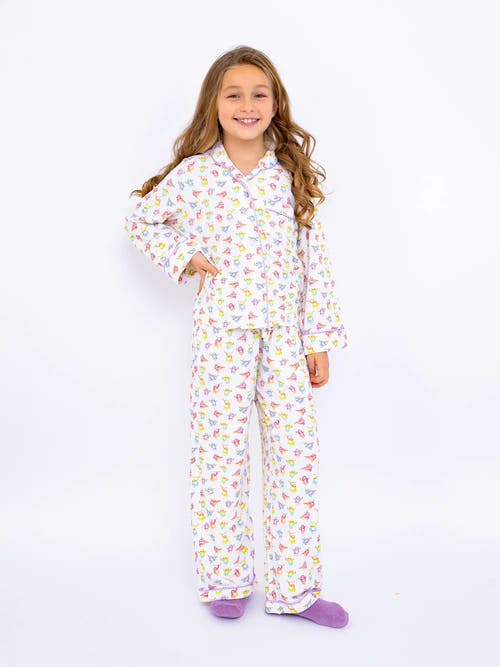 Preppy Goose Sloth Printed Jersey Long Sleeve Pajama Pant Set In Multi