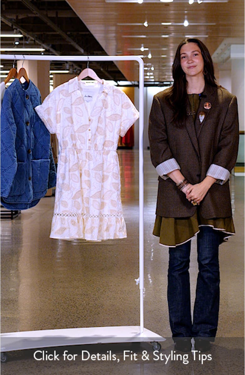 Embroidered Cotton Shirtdress, sales video thumbnail