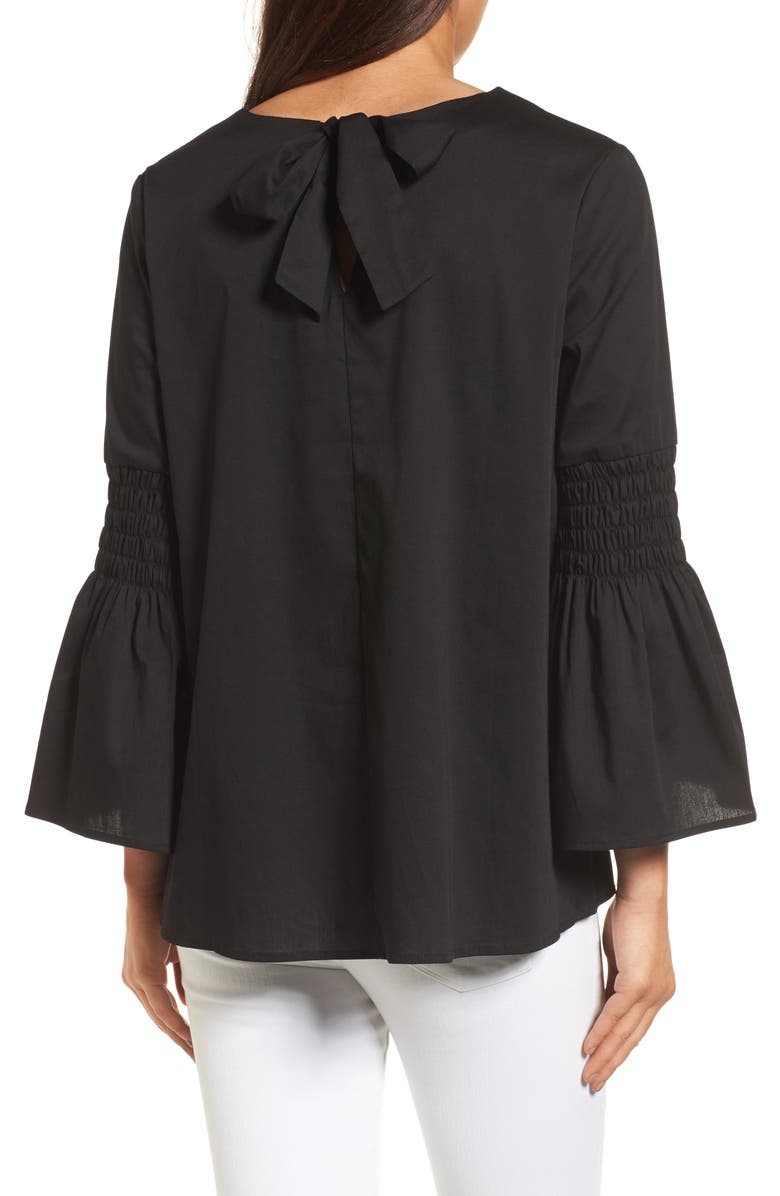 Halogen<sup>®</sup> Bow Back Bell Sleeve Top, Alternate, color,