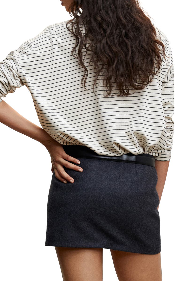 MANGO Stripe Knit Oversize Top, Alternate, color, 