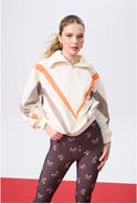 Terez Women's Terez Cream San Francisco Giants Ripstop Chevron Quarter-Zip Pullover