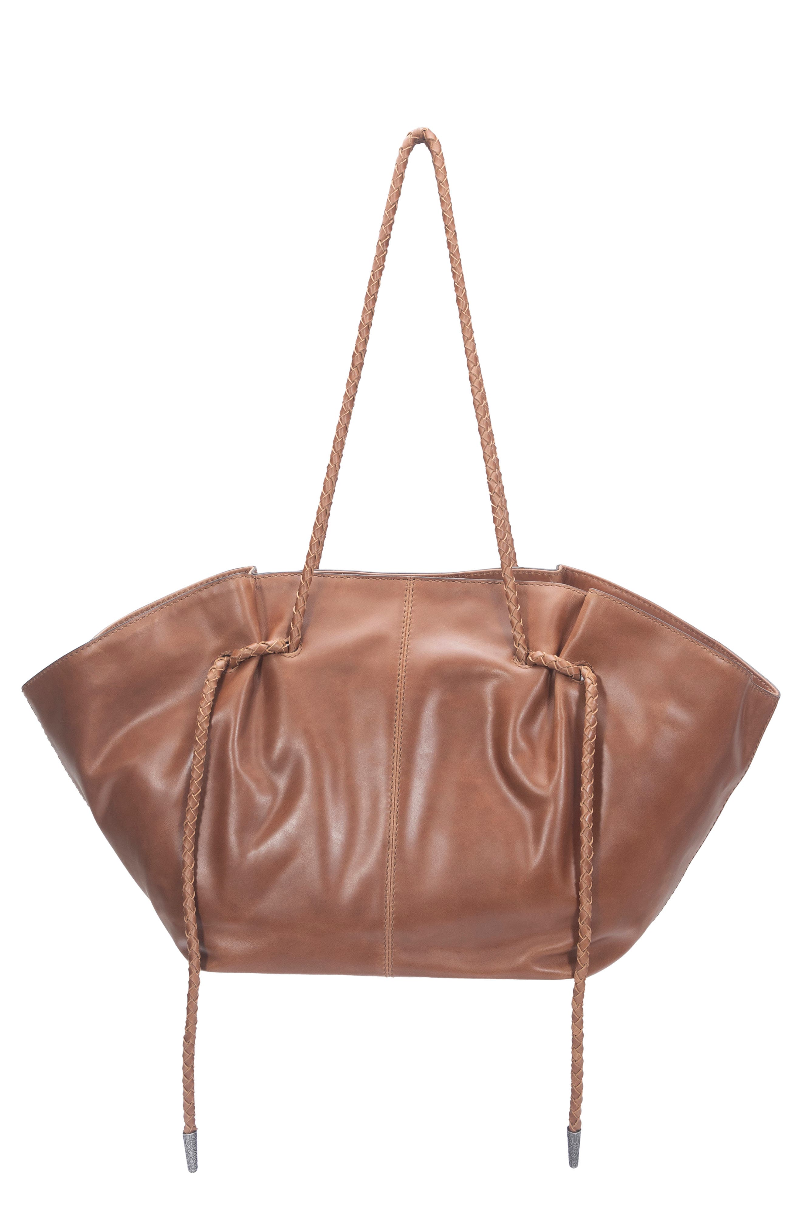 Frye Caroline Leather Shopper, Main, color, Cognac
