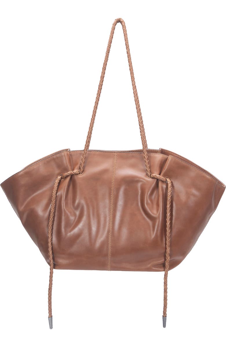 Frye Caroline Leather Shopper, Main, color, Cognac