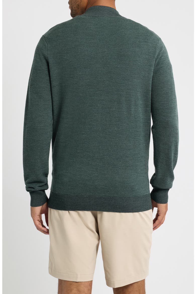 Blair Birdseye Merino Wool Quarter Zip Pullover, Alternate, color, PINE BROOK