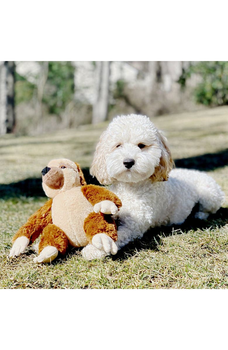 SnugArooz Plush Dog Toy, Squeaks, Alternate, color, Brown