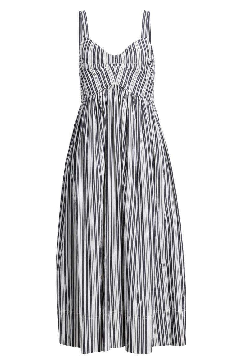 The Reyes Stripe Cotton Midi Sundress, Alternate, color, PARCHMENT STRIPE