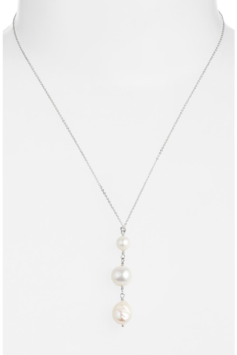 Clove Freshwater Pearl Necklace, Alternate, color, PEARL/ SILVER