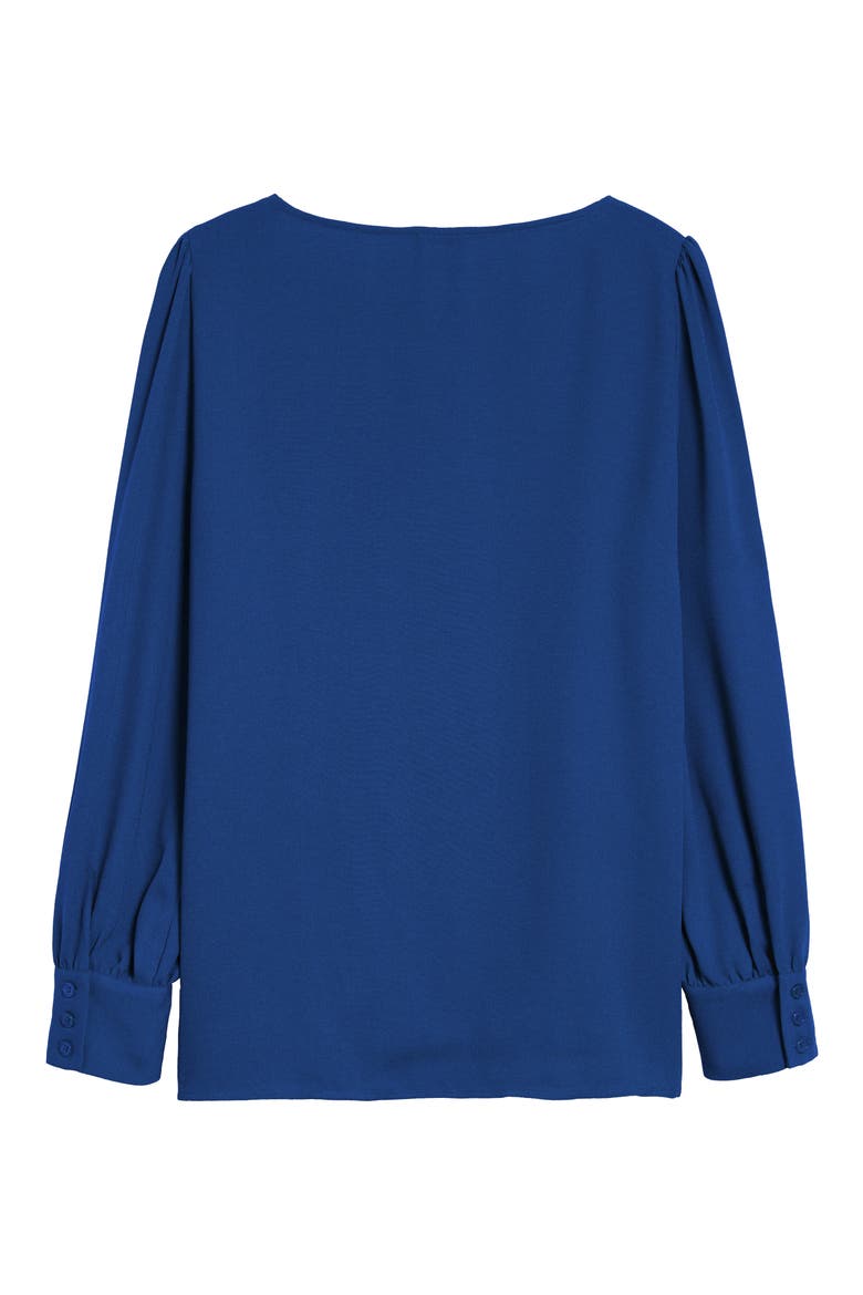 Long Sleeve Blouse, Alternate, color, BLUE MONACO