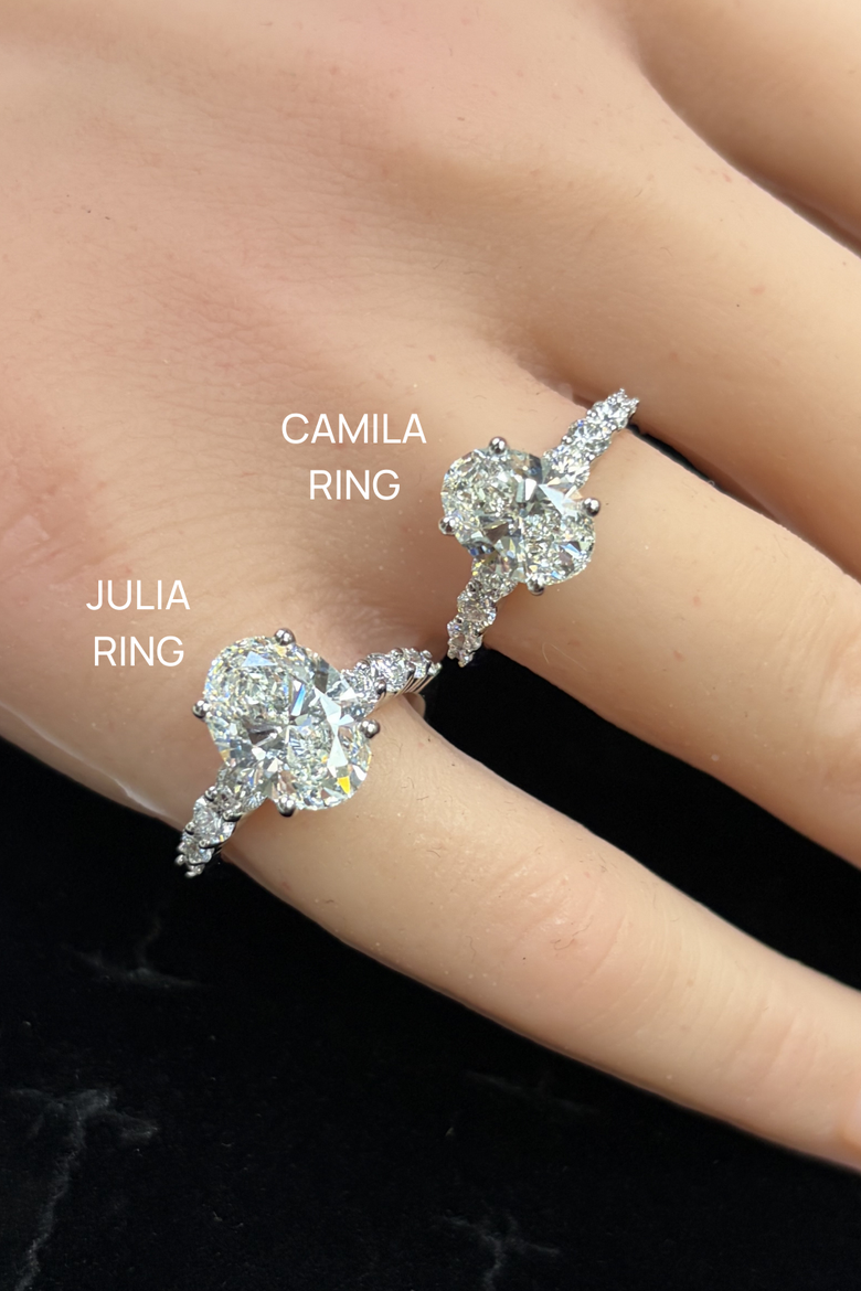 Camila 14K Gold Oval Lab Grown Diamond Engagement Ring - 2.5 Ct, Alternate, color, 14K Yellow Gold