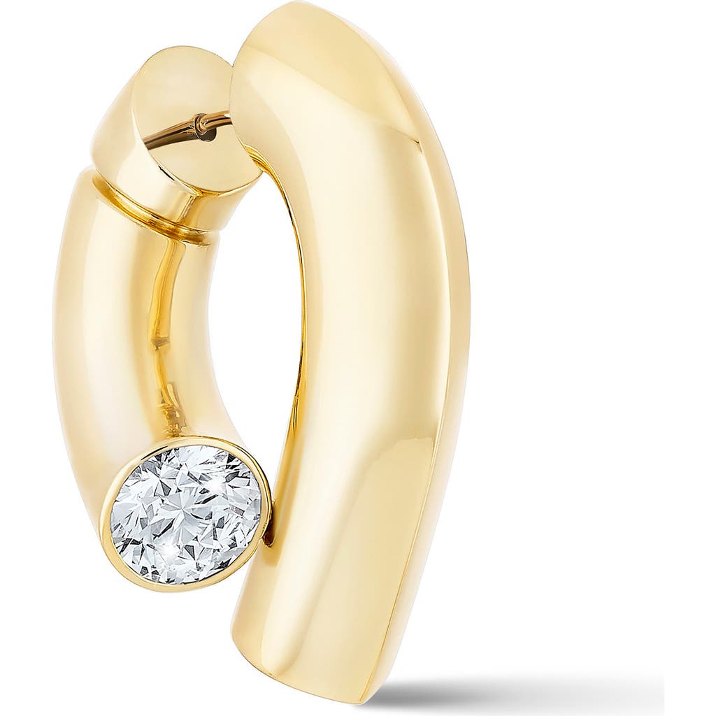 TABAYER Oera Diamond Bezel Earrings in Yellow Gold  product