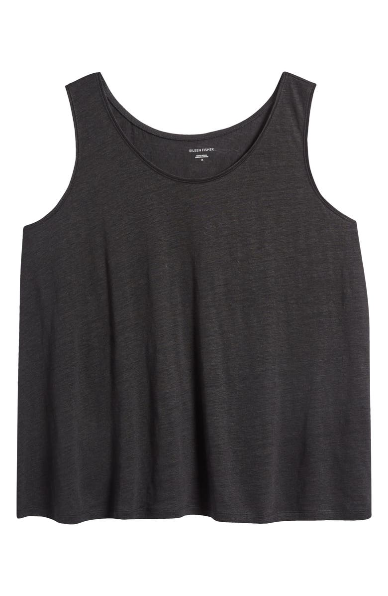 Eileen Fisher Scoop Neck Organic Linen Tank, Alternate, color, 