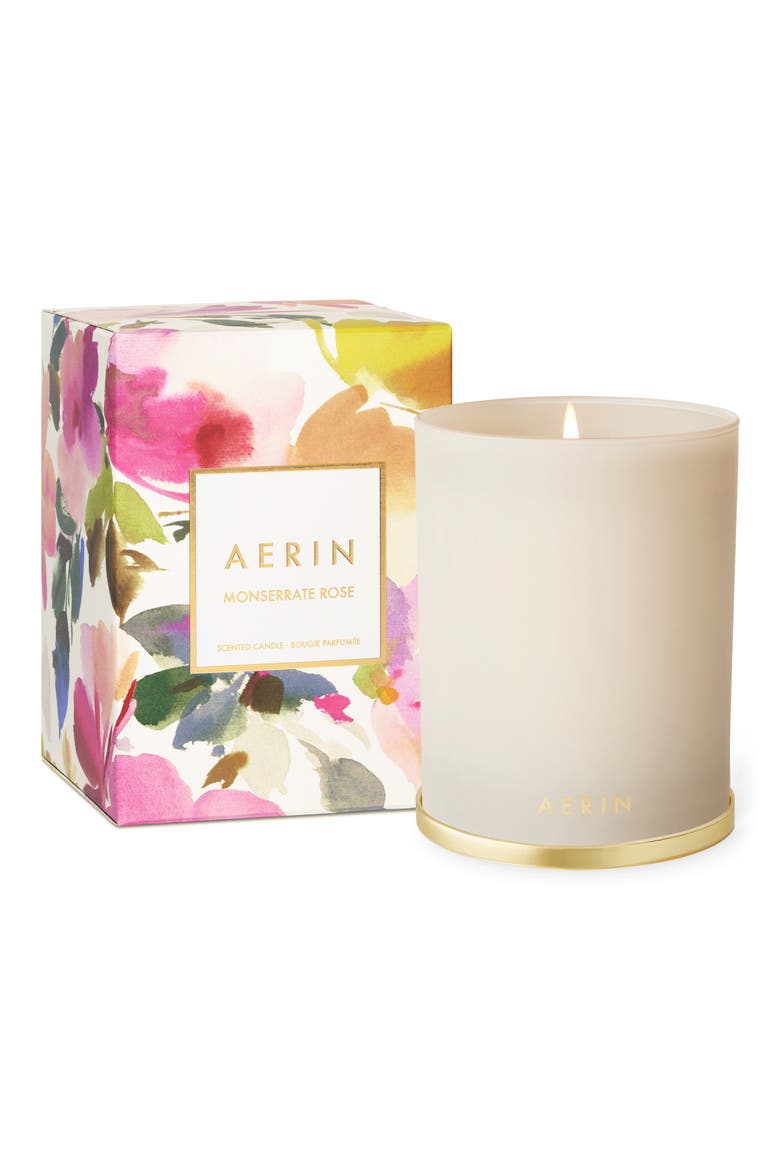 Monserrate Rose Scented Candle, Main, color, CREAM