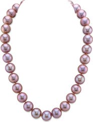 The Pearl Source 12-14mm Pink Freshwater Pearl Necklace - AAA Quality
