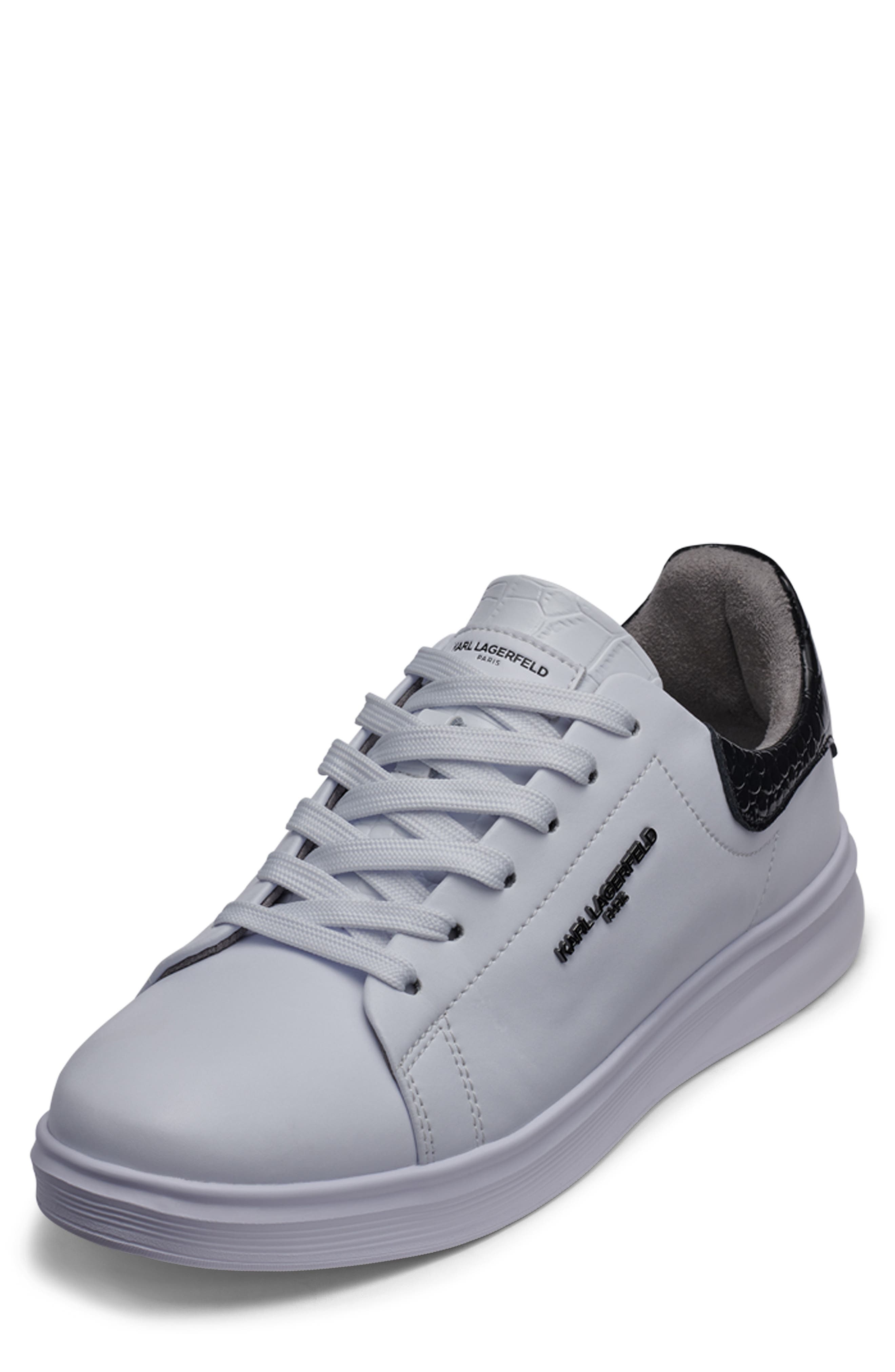 KARL LAGERFELD PARIS Croc Embossed Low Top Sneaker