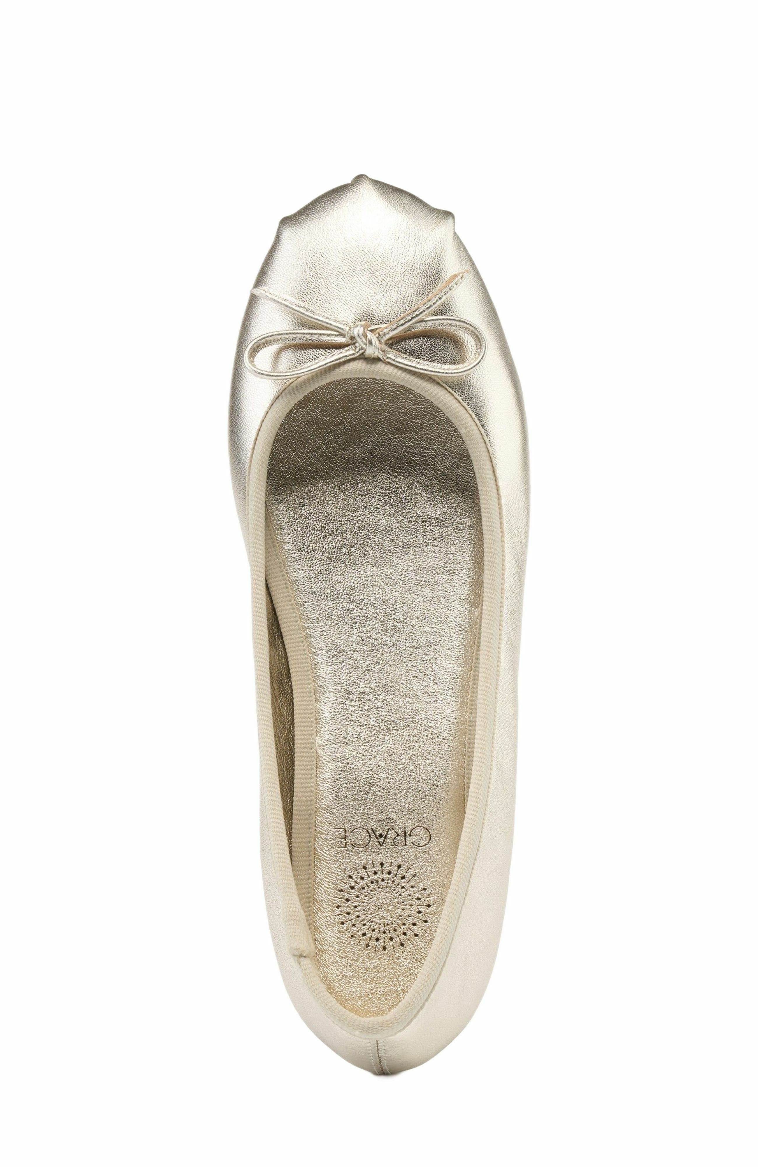 Grace Footwear Reims Ballerina, Alternate, color, Light Gold