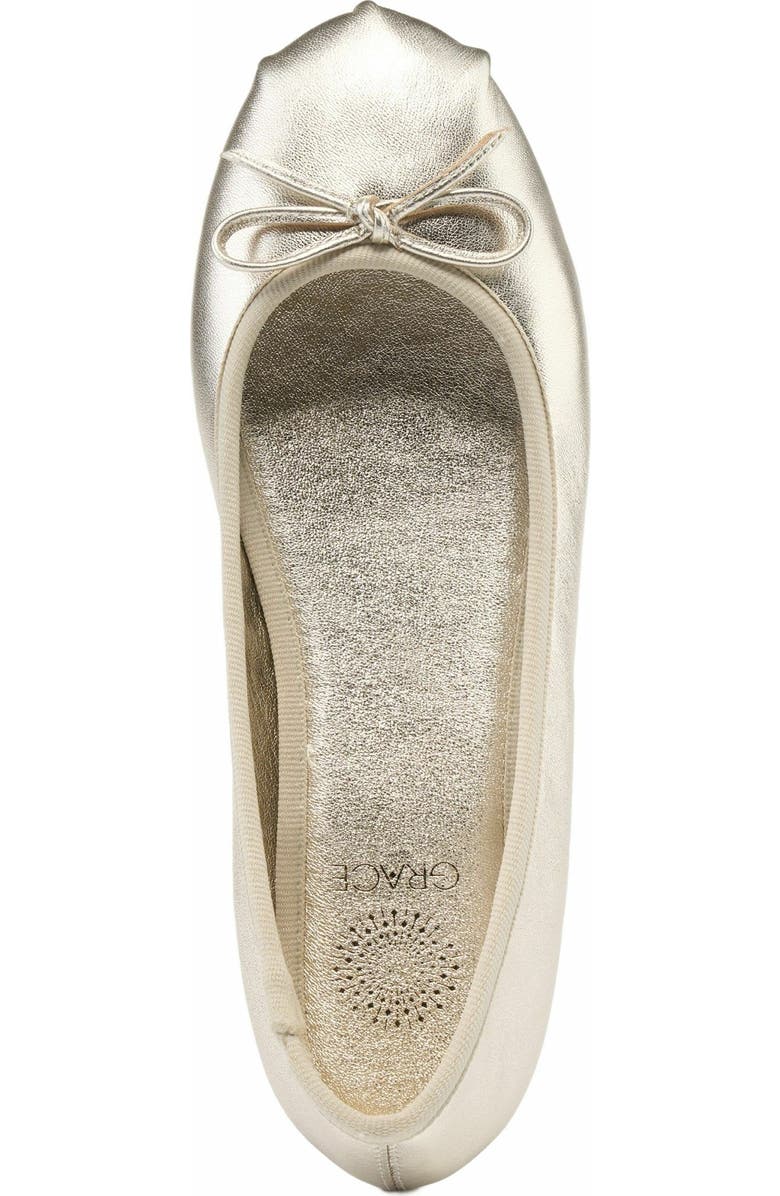 Grace Footwear Reims Ballerina, Alternate, color, Light Gold