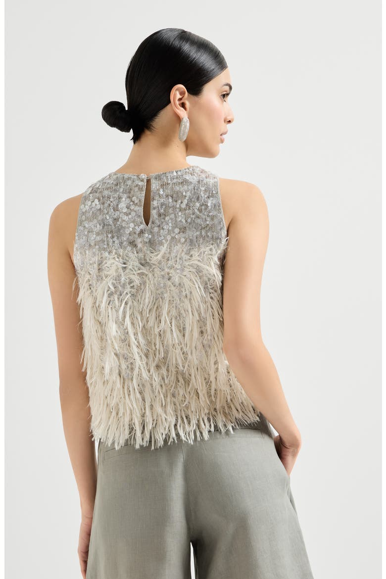 Dazzling dégradé top, Alternate, color, Grey