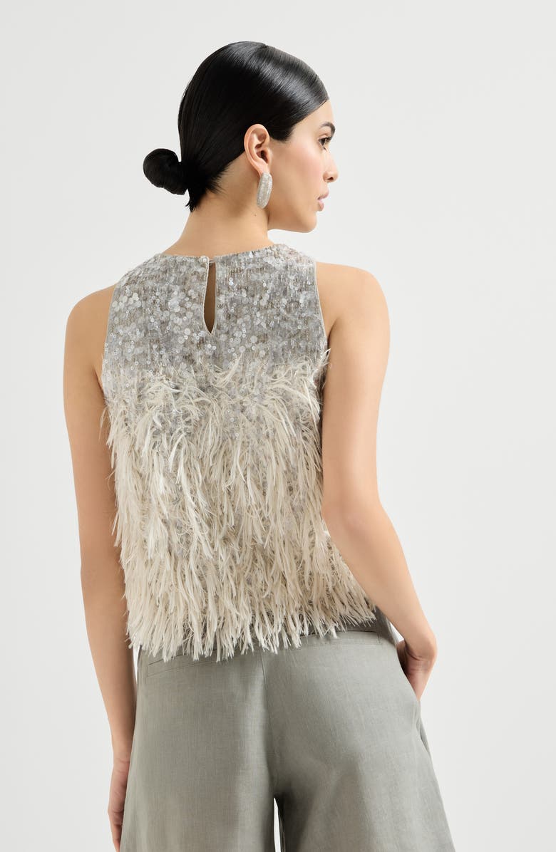 Brunello Cucinelli Dazzling dégradé top, Alternate, color, Grey