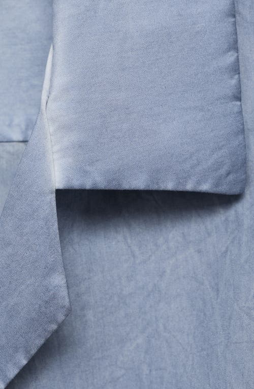 Mango Garment Dyed Button-up Shirt In Blue