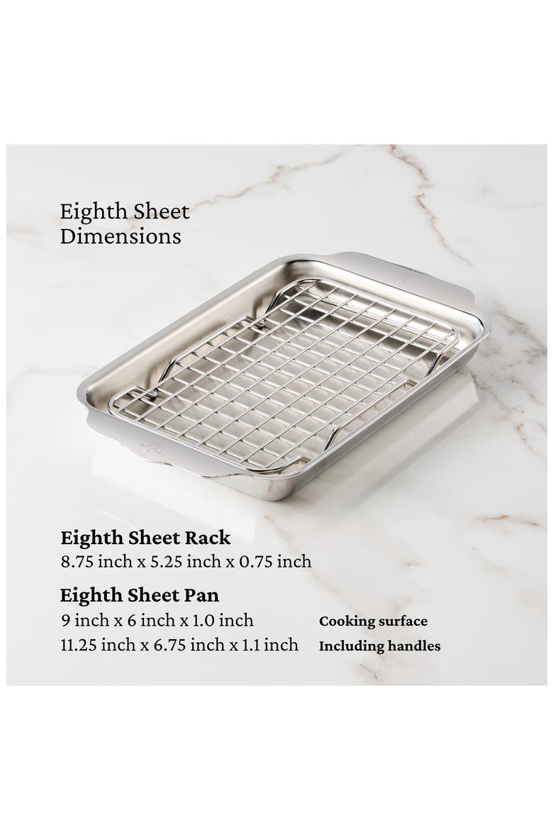 OvenBond Tri-Ply Mini Eighth Sheet Pan with Rack, Alternate, color, NO COLOR