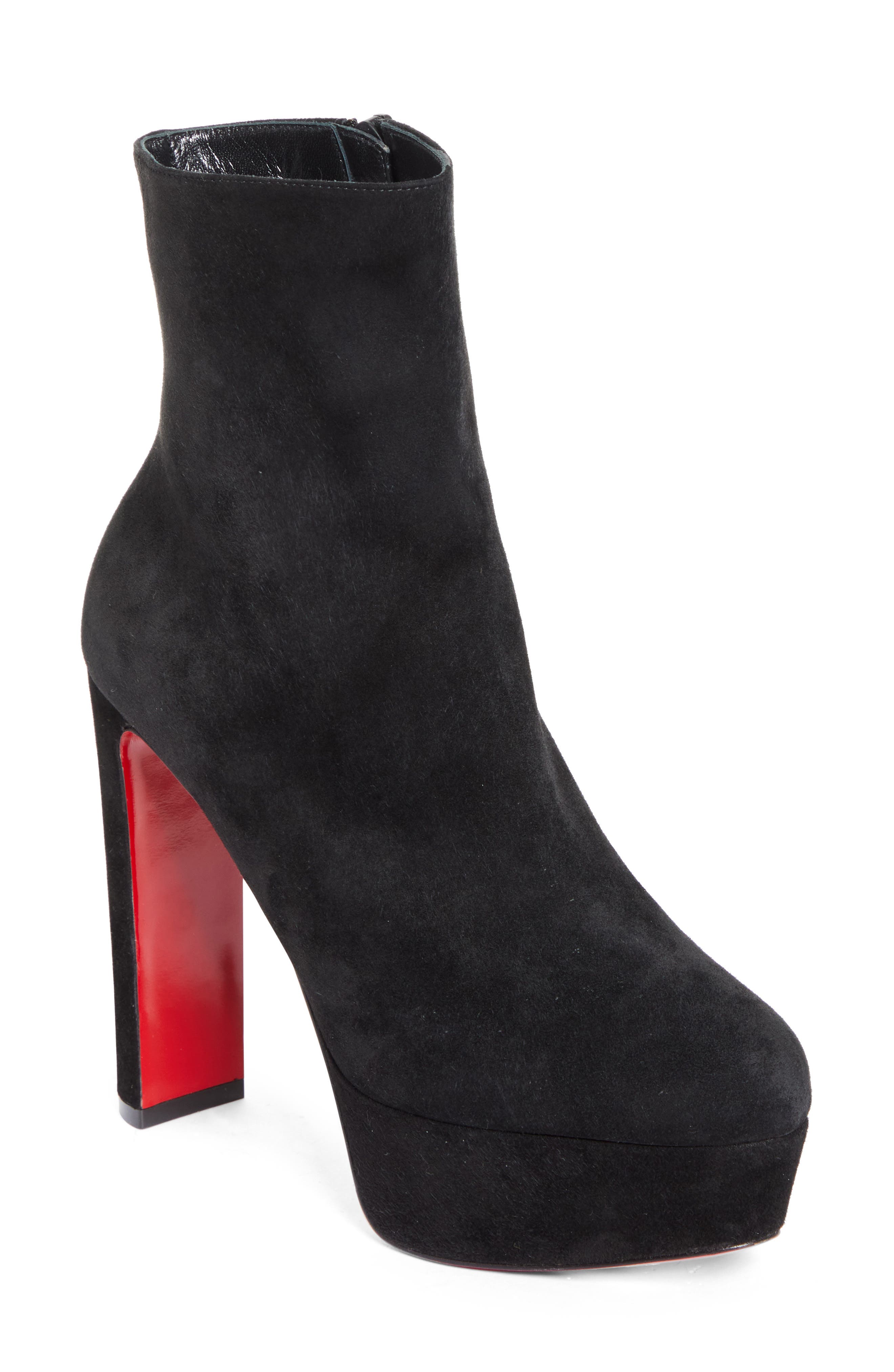 Christian Louboutin Loo Platform Bootie, Main, color, Black
