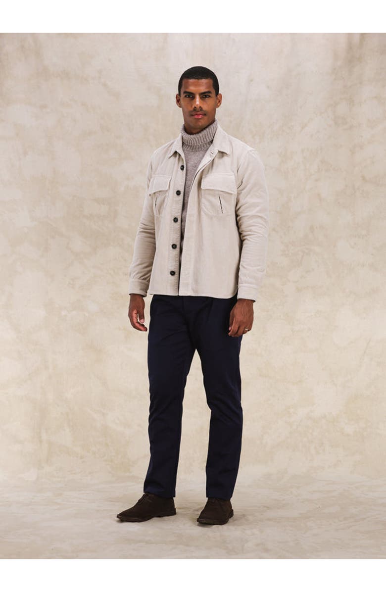 Fortela Short Corduroy Overshirt, Alternate, color, Milk