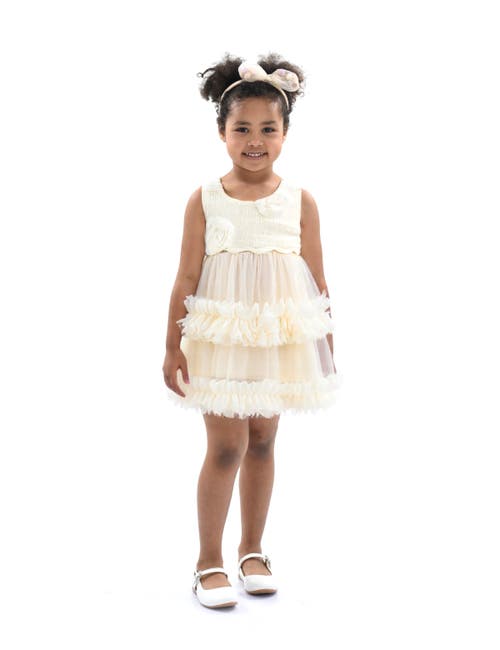 Tulleen Flower Layered Tulle Dress