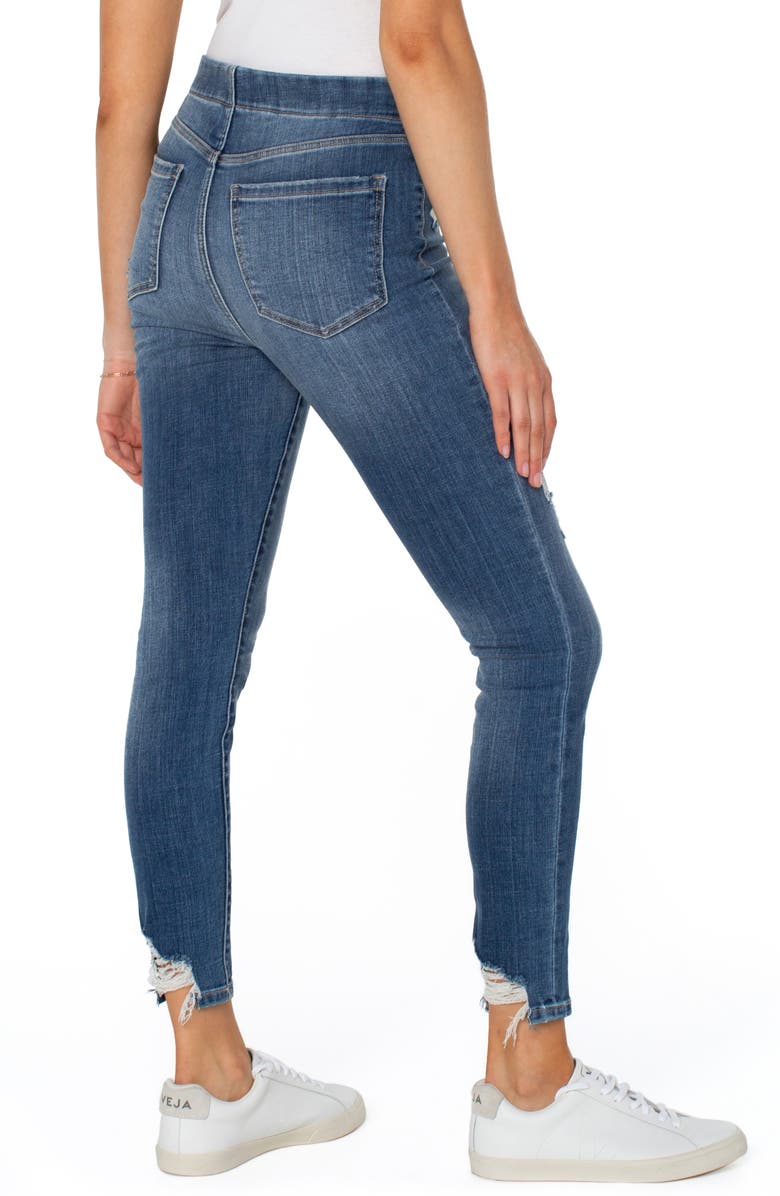 Liverpool Los Angeles Chloe Ripped Pull-On High Waist Ankle Skinny Jeans, Alternate, color, 