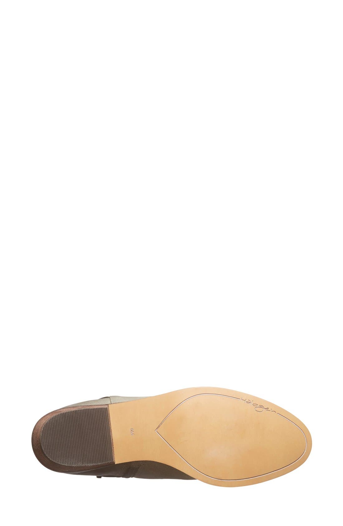 Halogen 'Lidia' Studded Leather Ankle Bootie, Alternate, color, GREY OILED LEATHER