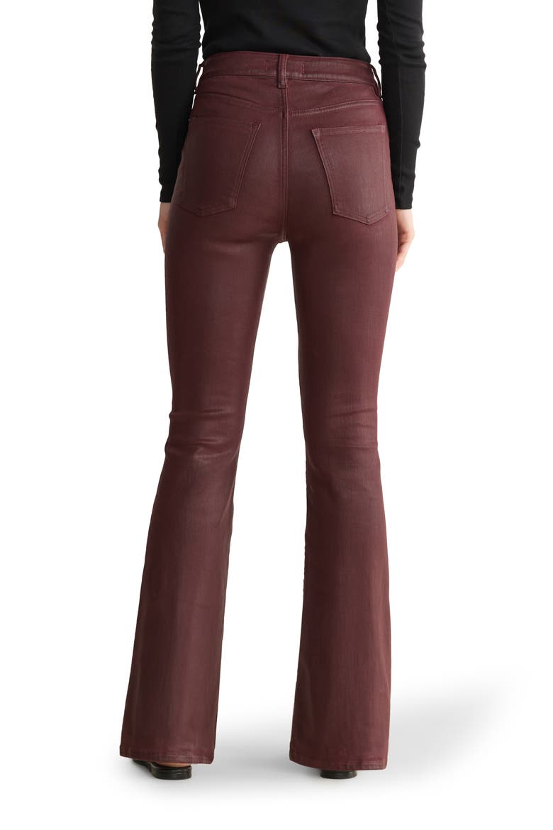 NAO Coated High Waist Bootcut Jeans, Alternate, color, COATED OXBLOOD