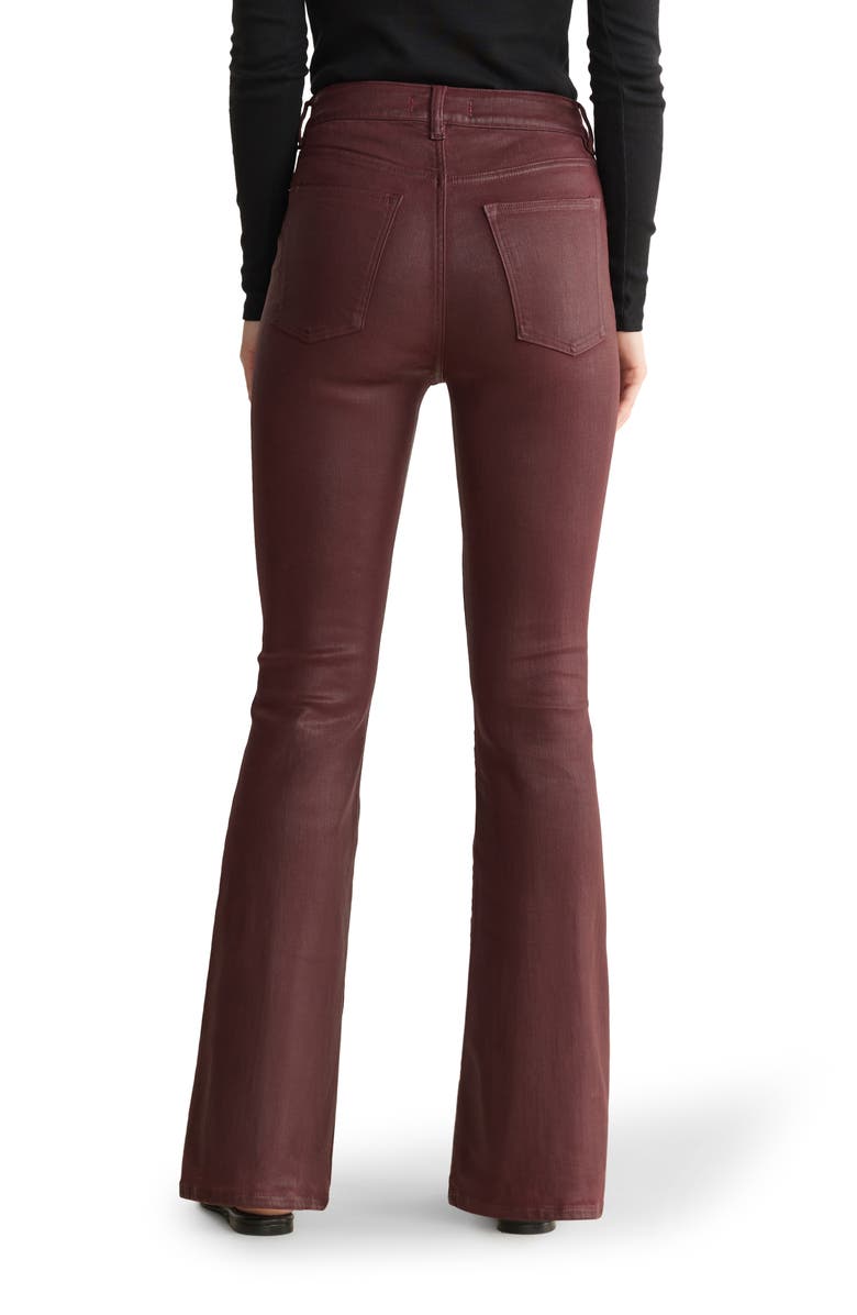 WARP+WEFT NAO Coated High Waist Bootcut Jeans, Alternate, color, Coated Oxblood