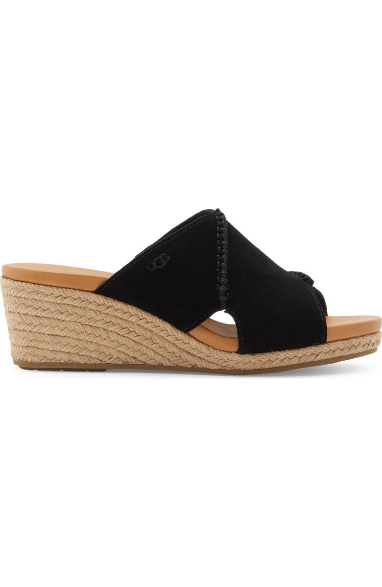 UGG<sup>®</sup> Taia Wedge Heel Sandal, Alternate, color, Black