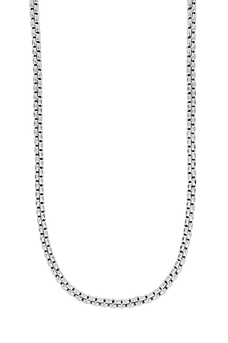 Men's 14K Gold Box Chain Necklace (Nordstrom Exclusive), Main, color, 14K WHITE GOLD