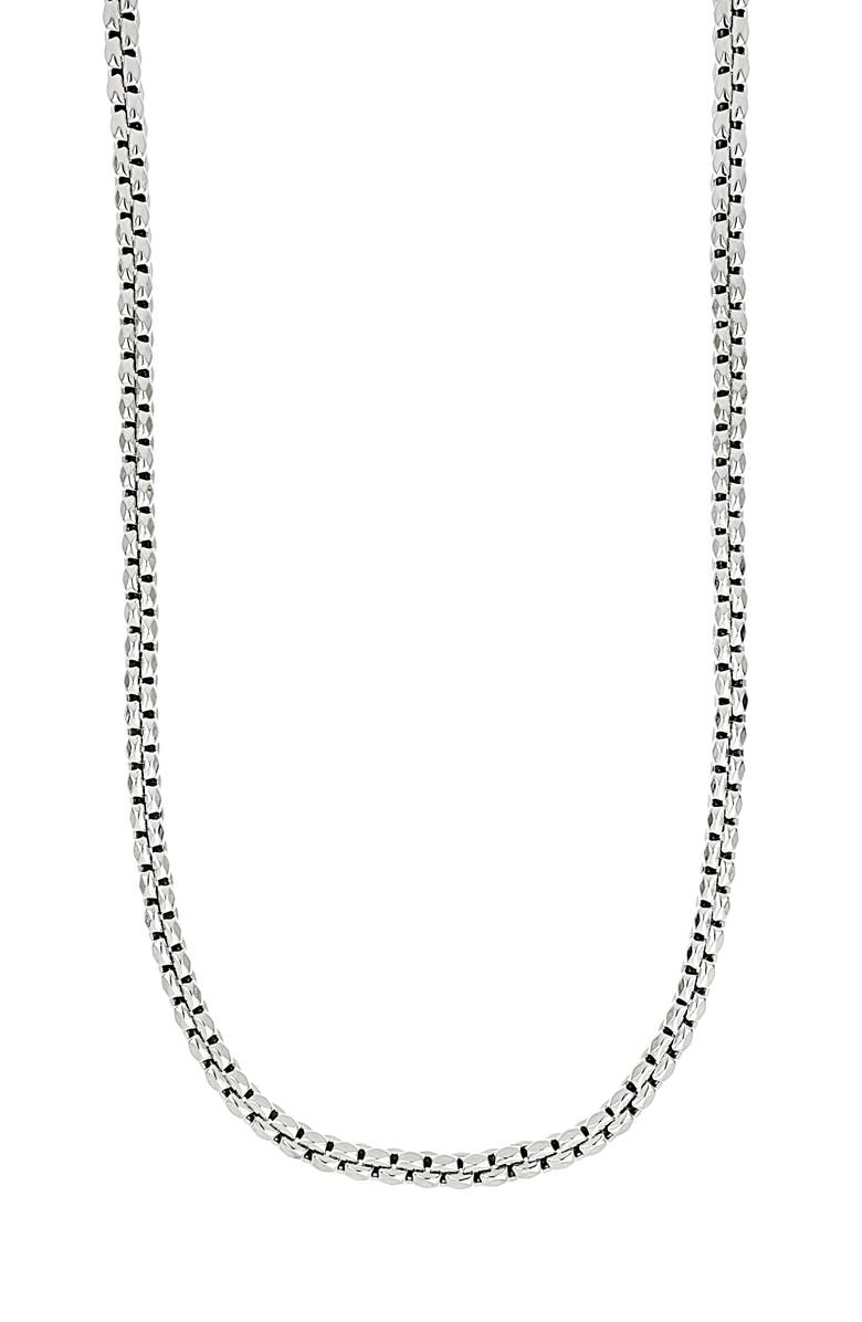 Bony Levy Men's 14K Gold Box Chain Necklace, Main, color, 14K White Gold
