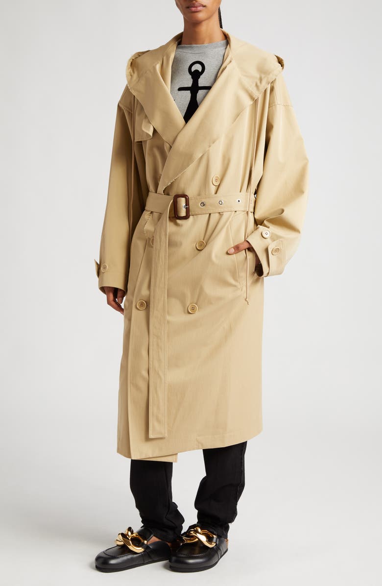 JW Anderson Hooded Trench Coat, Alternate, color, 