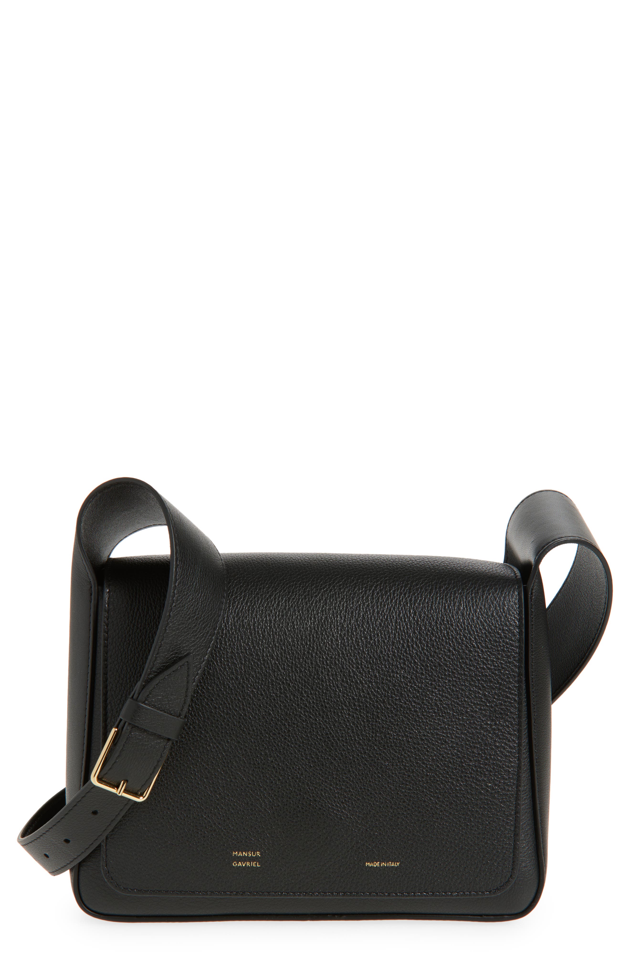 Mansur Gavriel Box Leather Shoulder Bag, Main, color, 