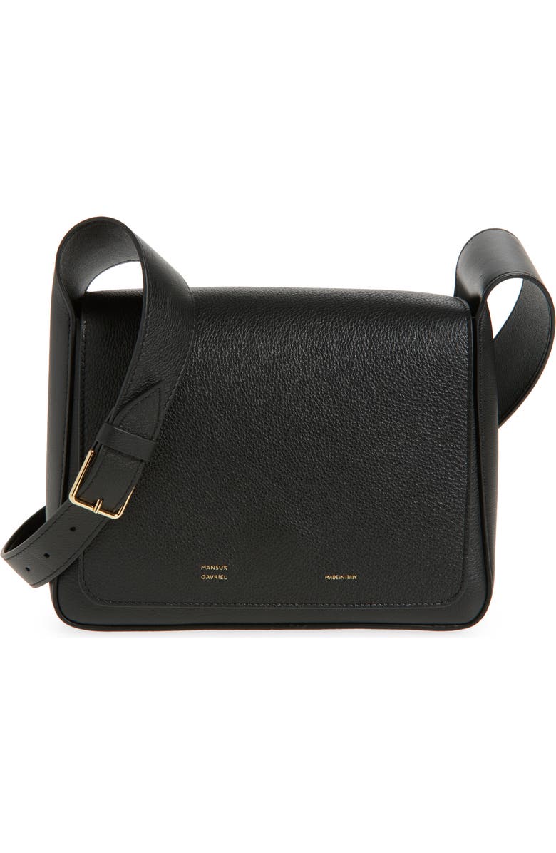 Mansur Gavriel Box Leather Shoulder Bag, Main, color,