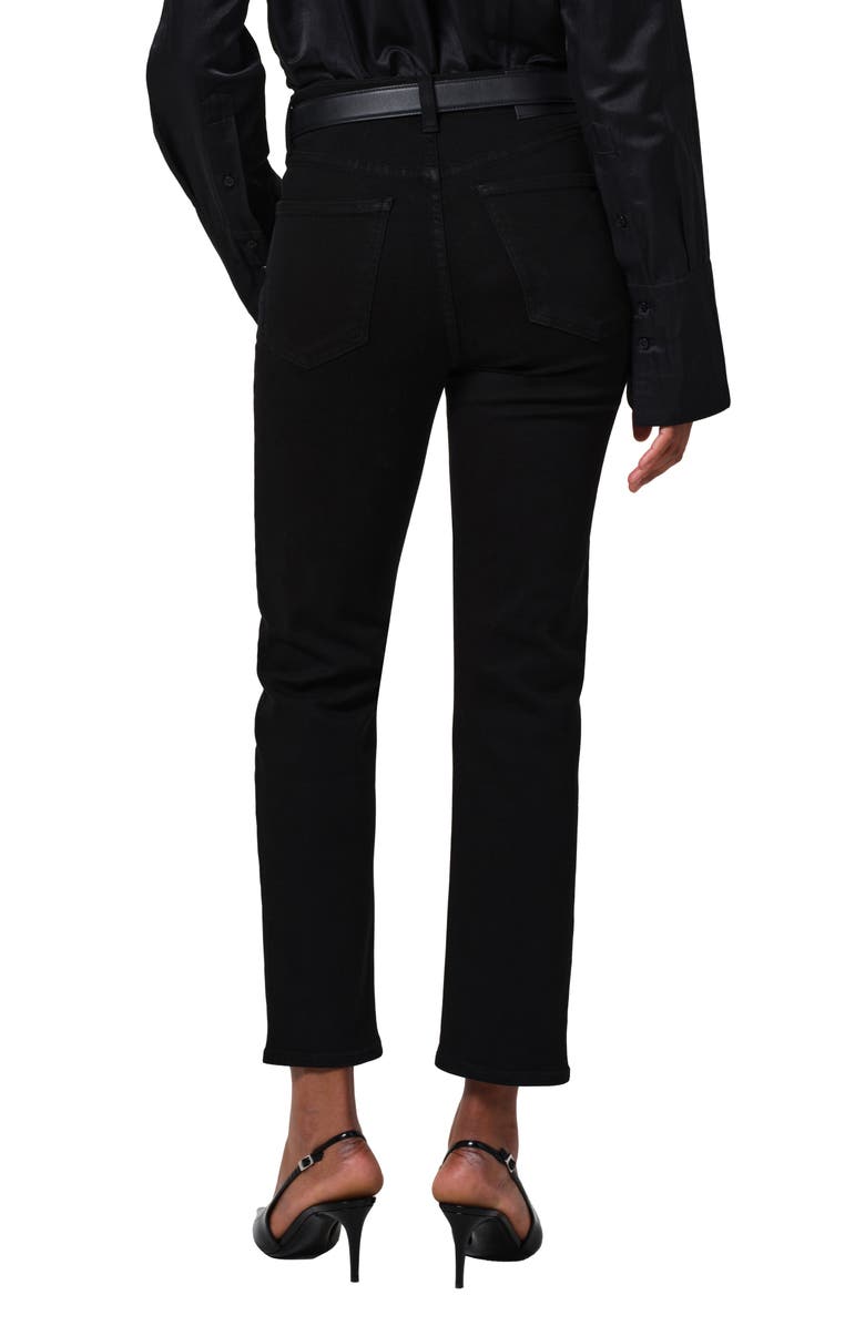 Citizens of Humanity Caia High Waist Ankle Straight Leg Jeans, Alternate, color, Plush Black Bl
