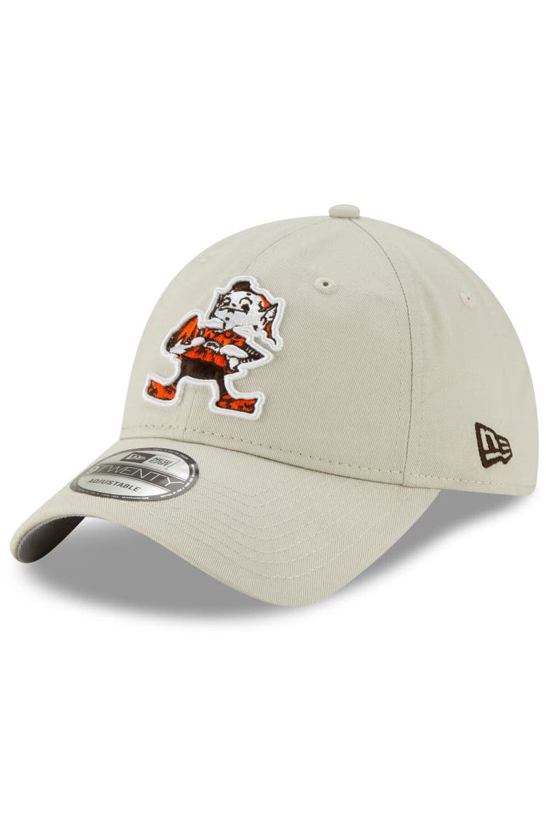 New Era Men's New Era Khaki Cleveland Browns Historic Playmaker 9TWENTY Adjustable Hat, Main, color, Khaki
