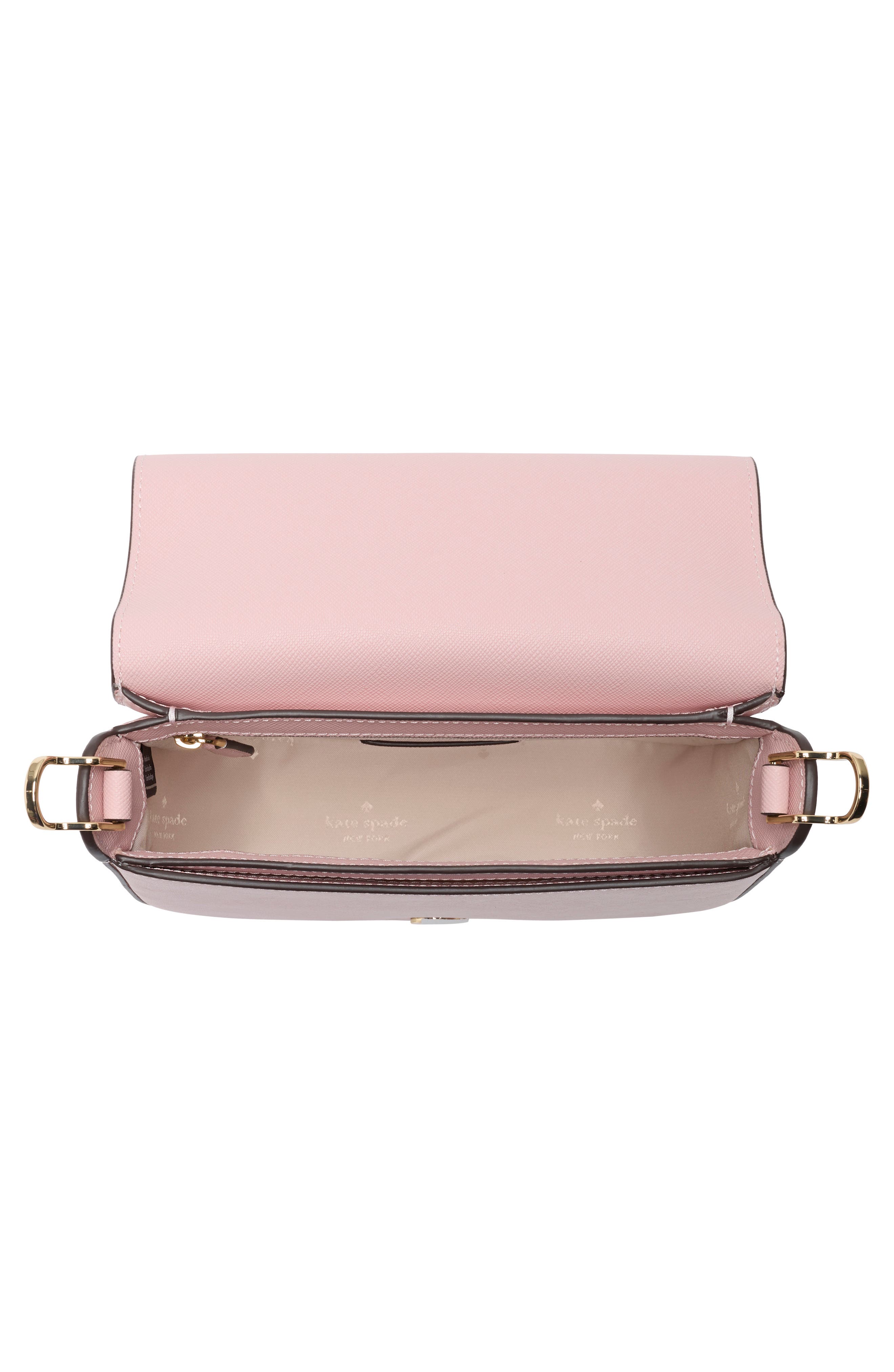 madison saffiano leather saddle bag, Alternate, color, TUTU PINK