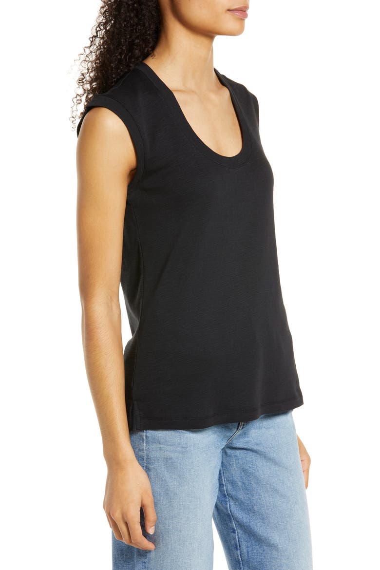 NIC+ZOE Scoop Neck T-Shirt, Alternate, color, BLACK ONYX