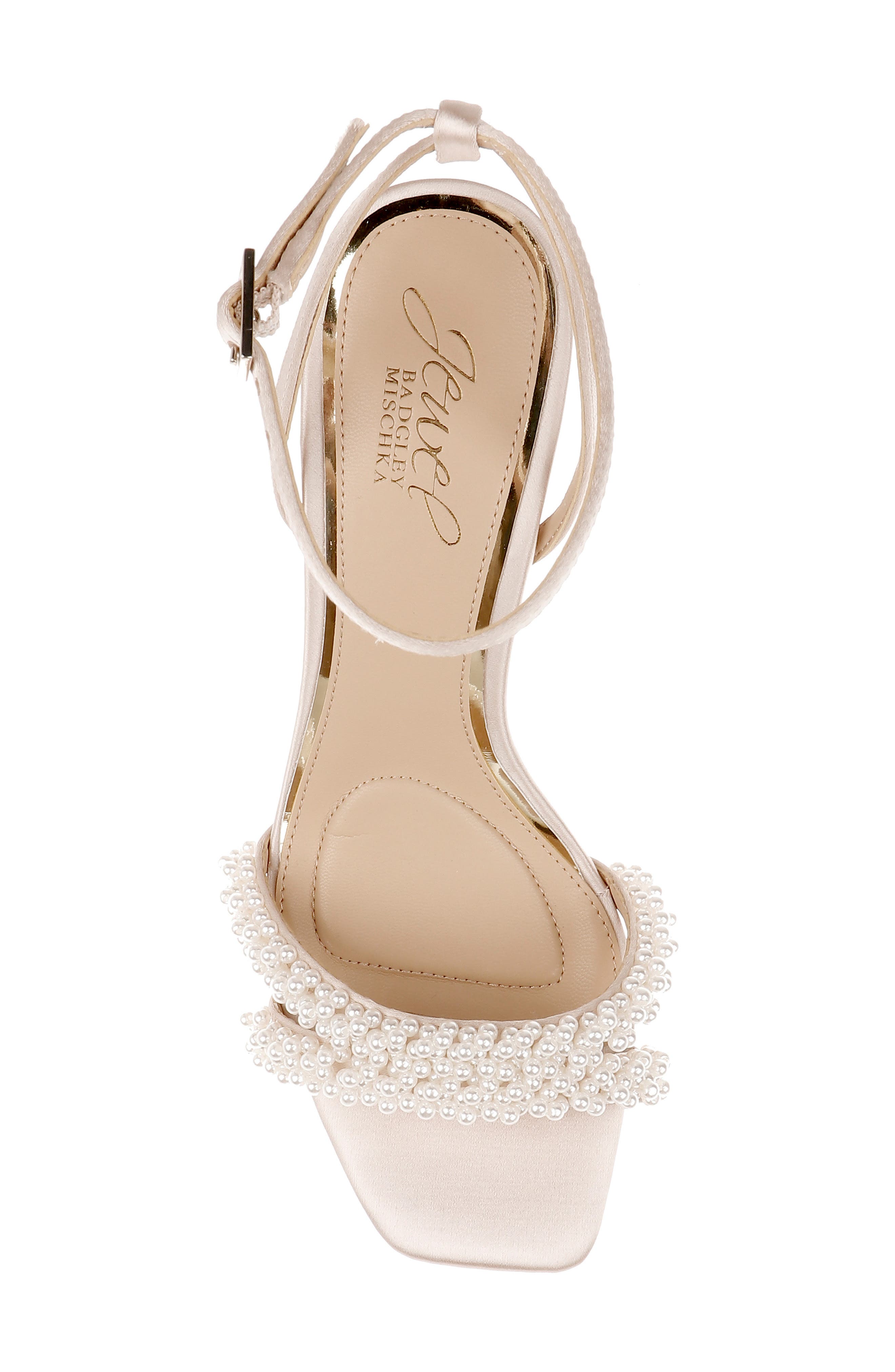 Noah Embellished Ankle Strap Sandal, Alternate, color, CHAMPAGNE SATIN