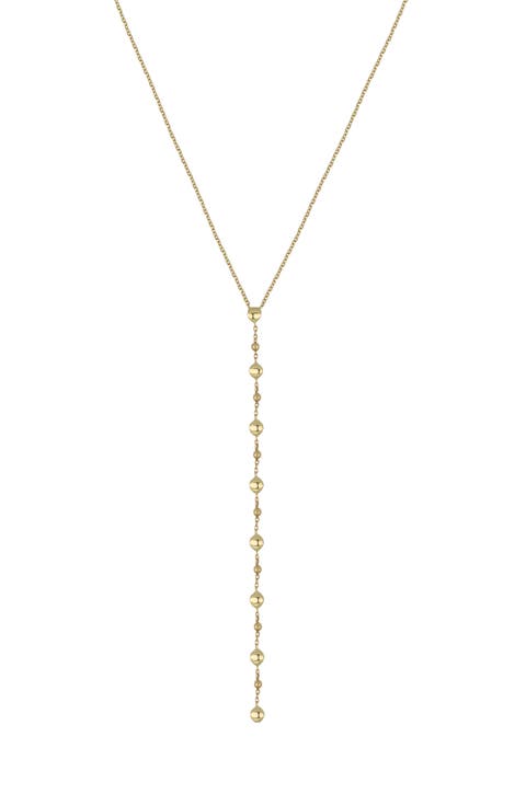14K Gold Y-Necklace