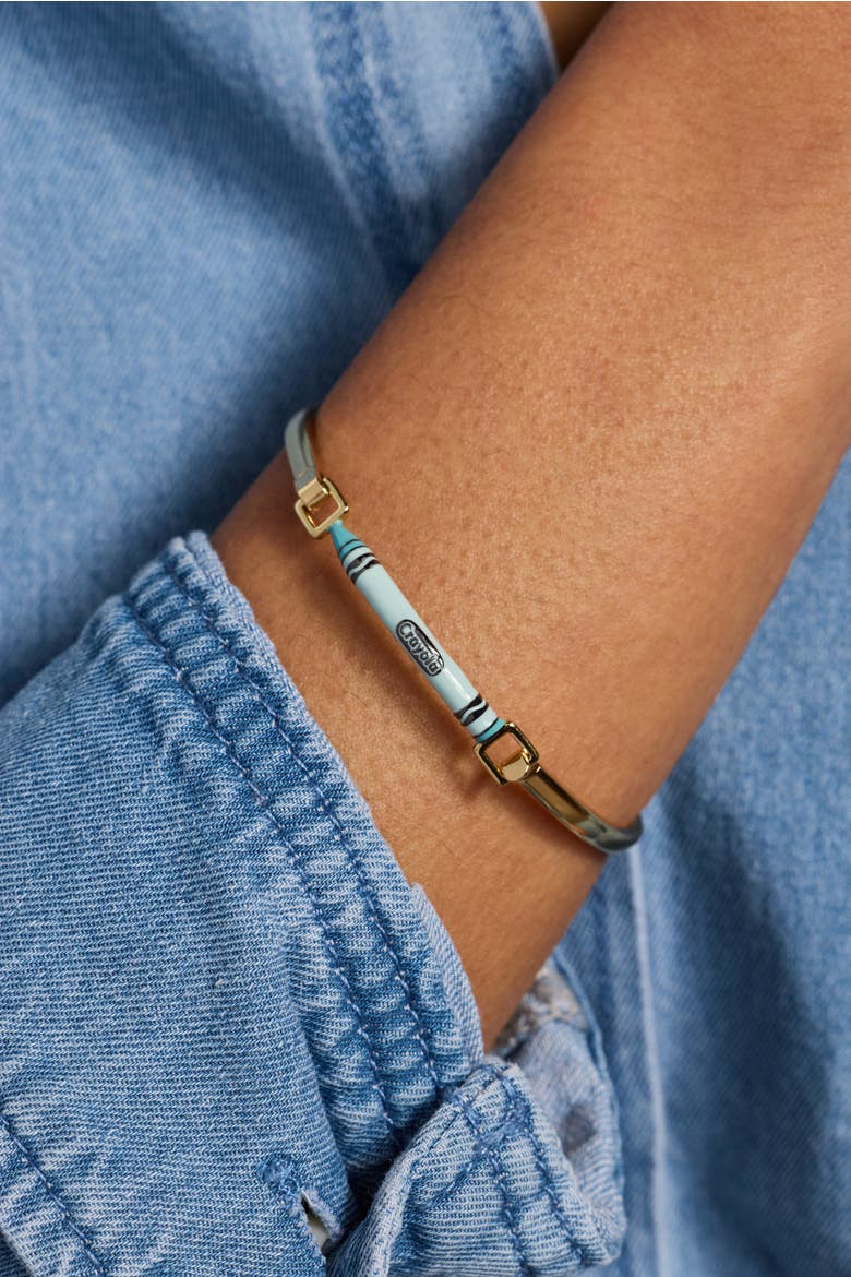 Crayola Teacher Appreciation Crayon Tension Bangle, Alternate, color, Gold
